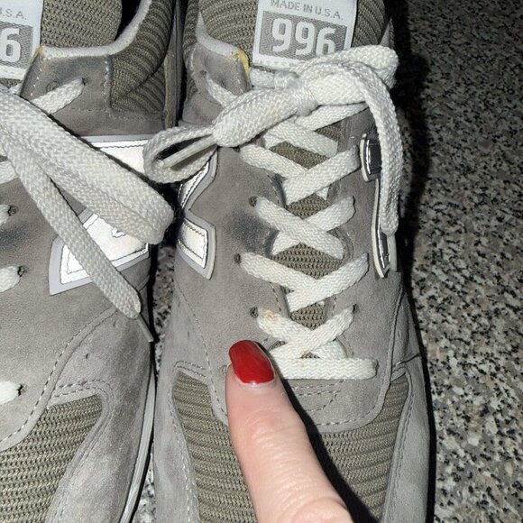New Balance 996 Shoes Mens‎ Size 13 Gray Suede Made USA U996GR Running Sneakers main image 4